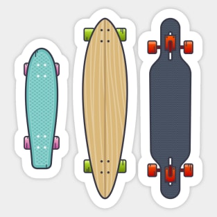 Skate Longboard Sticker